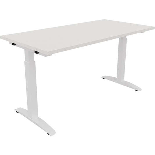 Schreibtisch all in one Maße: 1.400 x 650-850 x 700 mm (B x H x T) Holz diamant weiß