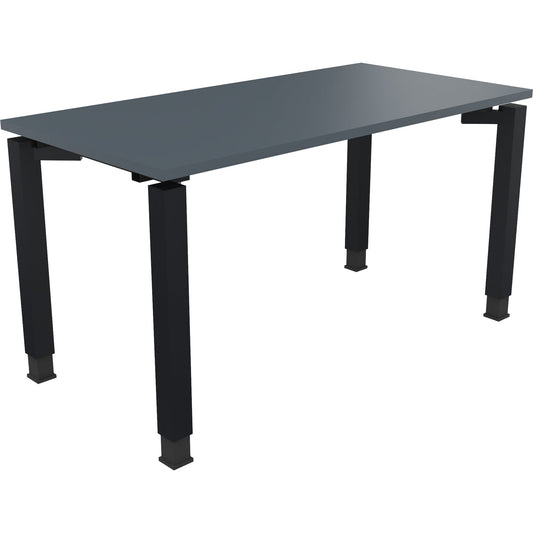 Schreibtisch all in one Maße: 1.400 x 680-820 x 700 mm (B x H x T) Holz lavagrau