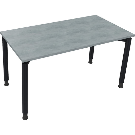 Schreibtisch all in one Maße: 1.400 x 680-820 x 700 mm (B x H x T) Holz beton hell