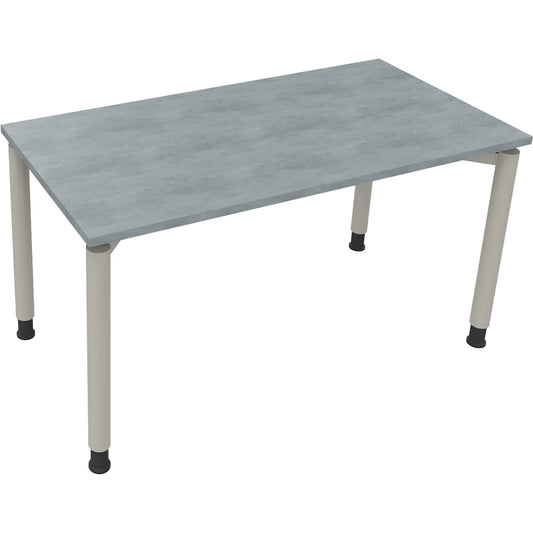 Schreibtisch all in one Maße: 1.400 x 680-820 x 700 mm (B x H x T) Holz beton hell