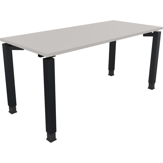 Schreibtisch all in one Maße: 1.600 x 680-820 x 700 mm (B x H x T) Holz lichtgrau