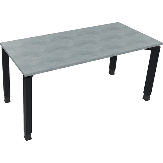 Schreibtisch all in one Maße: 1.600 x 680-820 x 700 mm (B x H x T) Holz beton hell