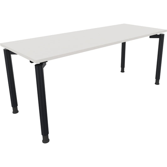 Schreibtisch all in one Maße: 1.800 x 680-820 x 700 mm (B x H x T) Holz diamant weiß