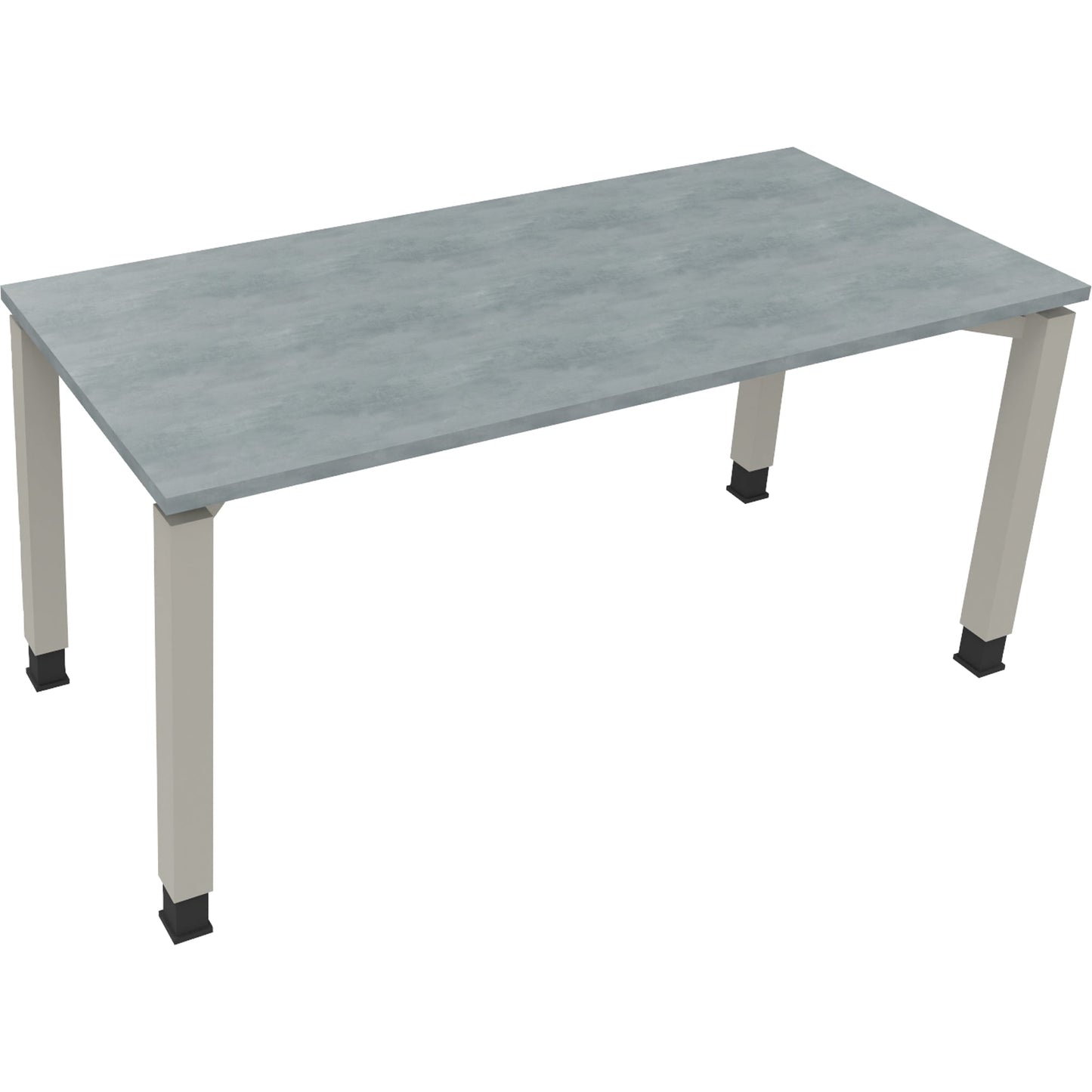 Schreibtisch all in one Maße: 1.600 x 680-820 x 700 mm (B x H x T) Holz beton hell