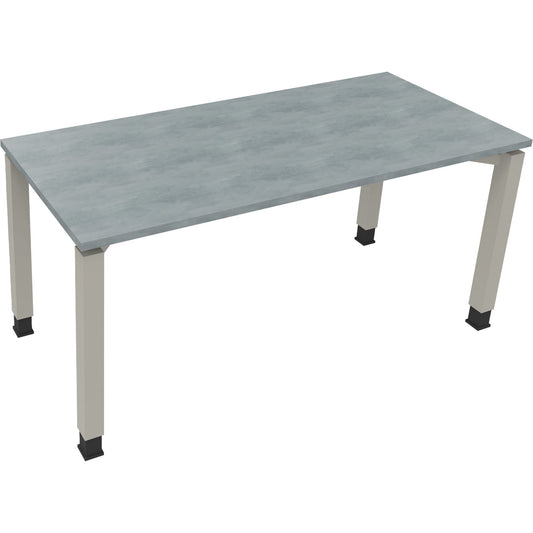 Schreibtisch all in one Maße: 1.600 x 680-820 x 700 mm (B x H x T) Holz beton hell