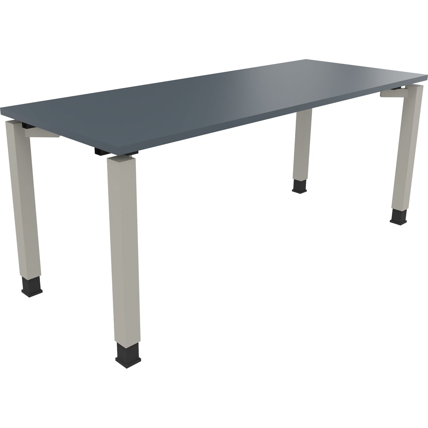 Schreibtisch all in one Maße: 1.800 x 680-820 x 700 mm (B x H x T) Holz lavagrau