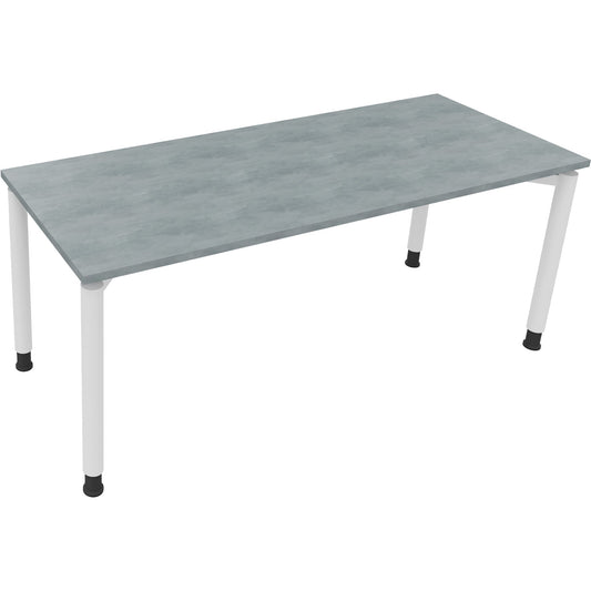 Schreibtisch all in one Maße: 1.800 x 680-820 x 700 mm (B x H x T) Holz beton hell