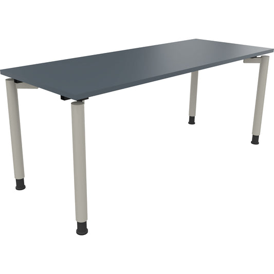 Schreibtisch all in one Maße: 1.800 x 680-820 x 700 mm (B x H x T) Holz lavagrau