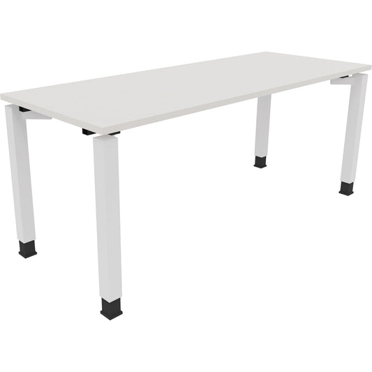 Schreibtisch all in one Maße: 1.800 x 680-820 x 700 mm (B x H x T) Holz diamant weiß