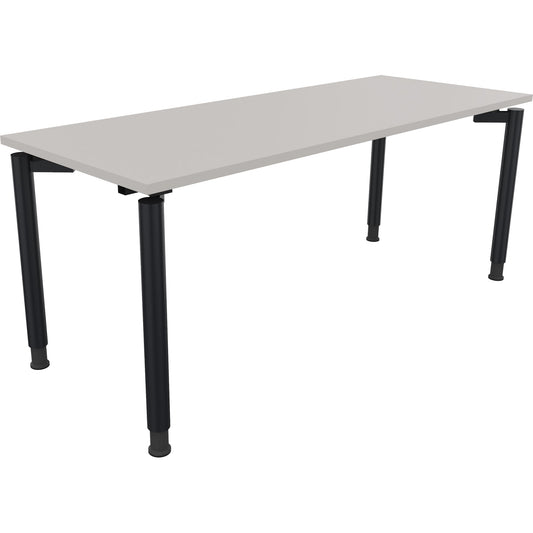 Schreibtisch all in one Maße: 1.800 x 680-820 x 700 mm (B x H x T) Holz lichtgrau