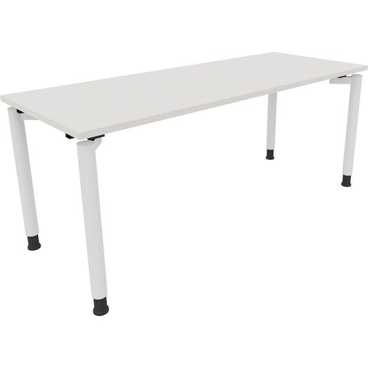 Schreibtisch all in one Maße: 1.800 x 680-820 x 700 mm (B x H x T) Holz diamant weiß
