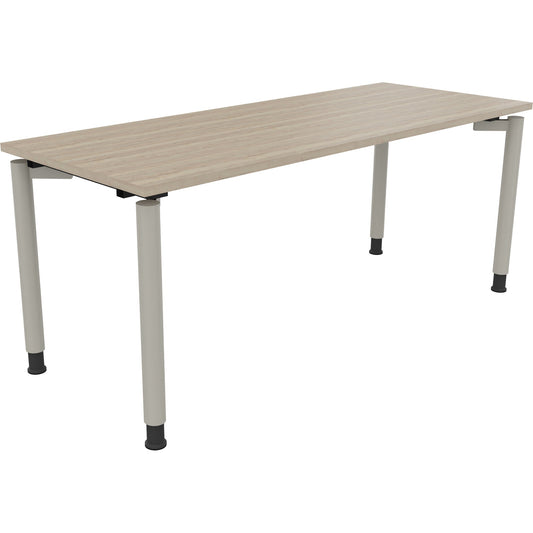 Schreibtisch all in one Maße: 1.800 x 680-820 x 700 mm (B x H x T) Holz eiche natur