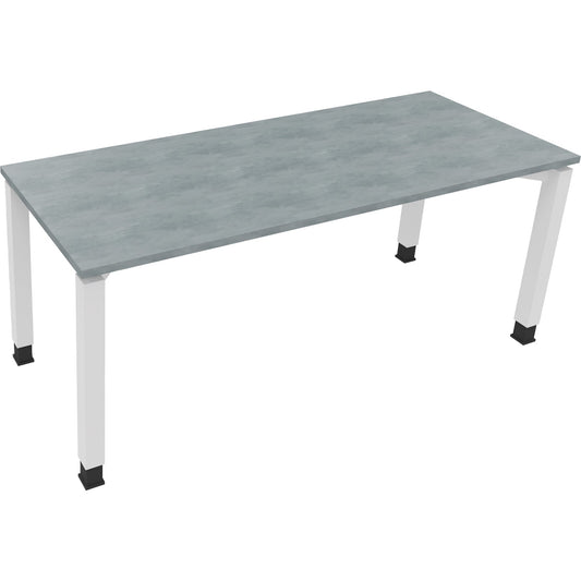 Schreibtisch all in one Maße: 1.800 x 680-820 x 700 mm (B x H x T) Holz beton hell