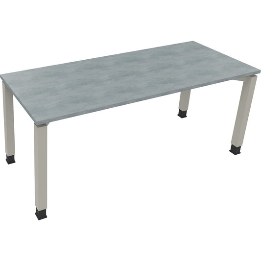 Schreibtisch all in one Maße: 1.800 x 680-820 x 700 mm (B x H x T) Holz beton hell