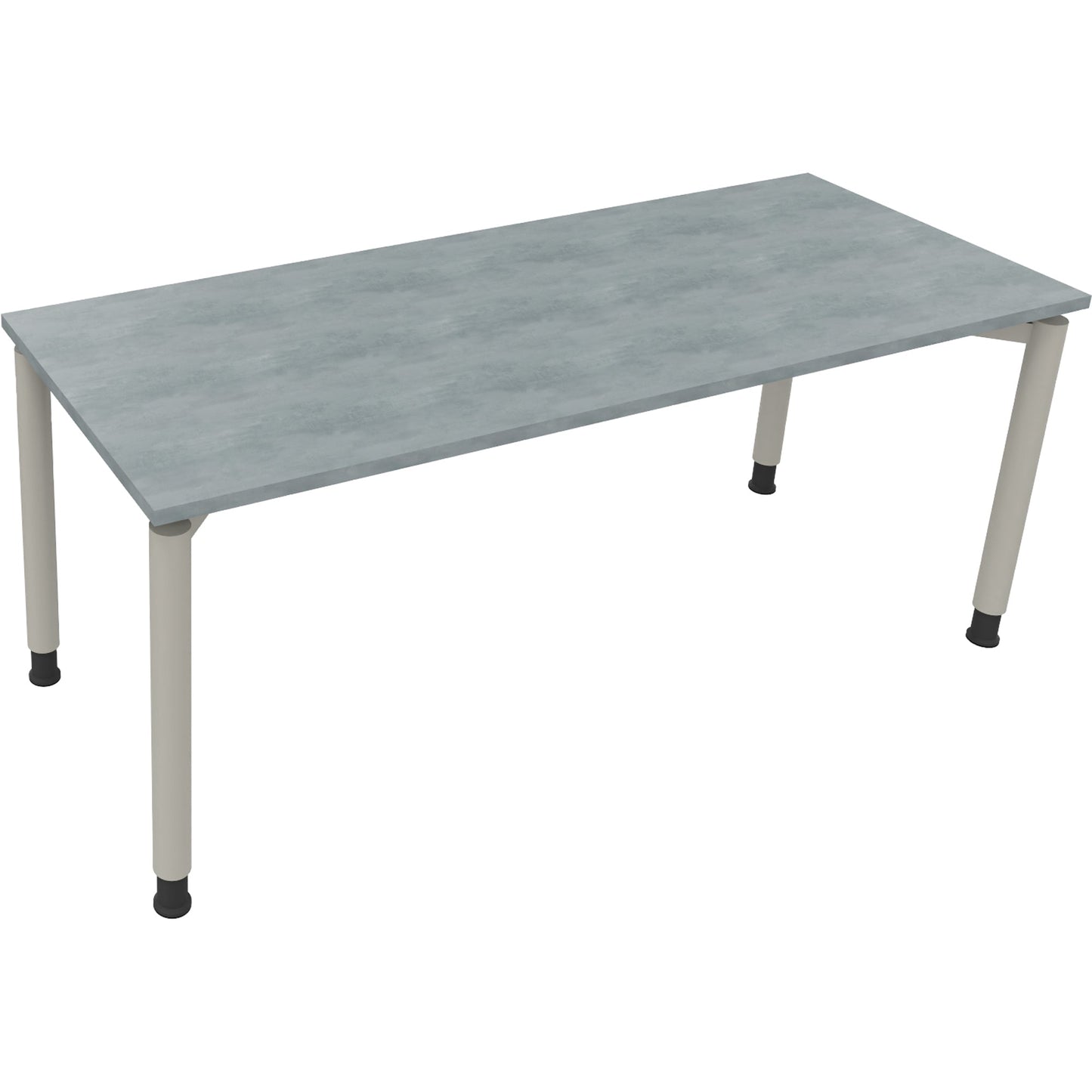 Schreibtisch all in one Maße: 1.800 x 680-820 x 700 mm (B x H x T) Holz beton hell