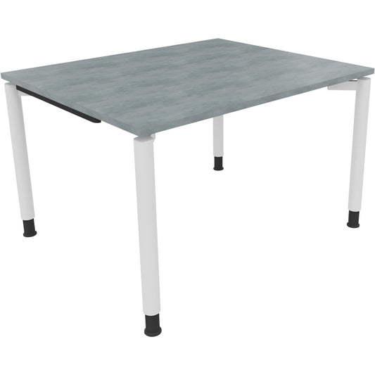 Schreibtisch all in one Maße: 1.200 x 680-820 x 1.000 mm (B x H x T) Holz beton hell