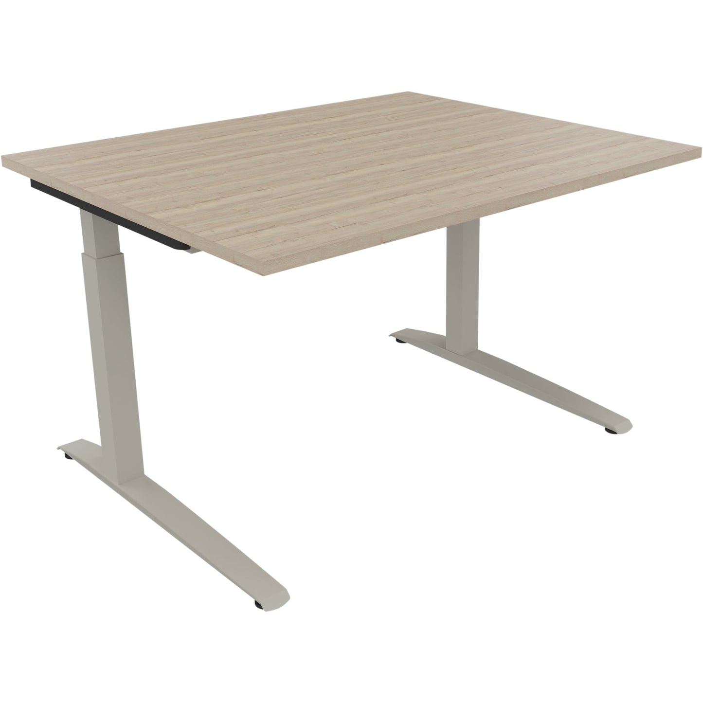 Schreibtisch all in one Maße: 1.200 x 650-850 x 1.000 mm (B x H x T) Holz eiche natur