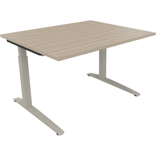 Schreibtisch all in one Maße: 1.200 x 650-850 x 1.000 mm (B x H x T) Holz eiche natur