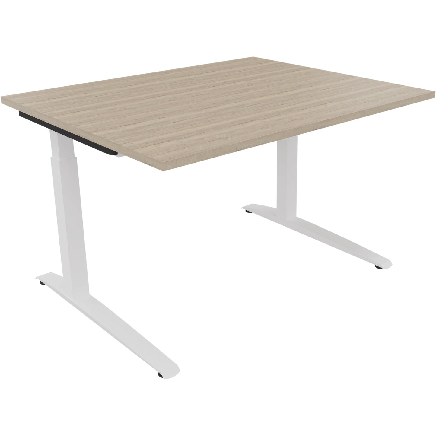 Schreibtisch all in one Maße: 1.200 x 650-850 x 1.000 mm (B x H x T) Holz eiche natur