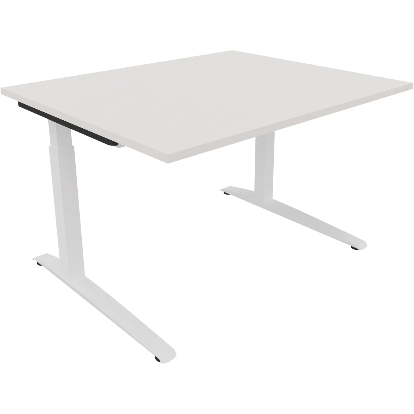 Schreibtisch all in one Maße: 1.200 x 650-850 x 1.000 mm (B x H x T) Holz diamantweiß