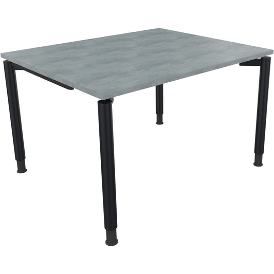 Schreibtisch all in one Maße: 1.200 x 680-820 x 1.000 mm (B x H x T) Holz beton hell