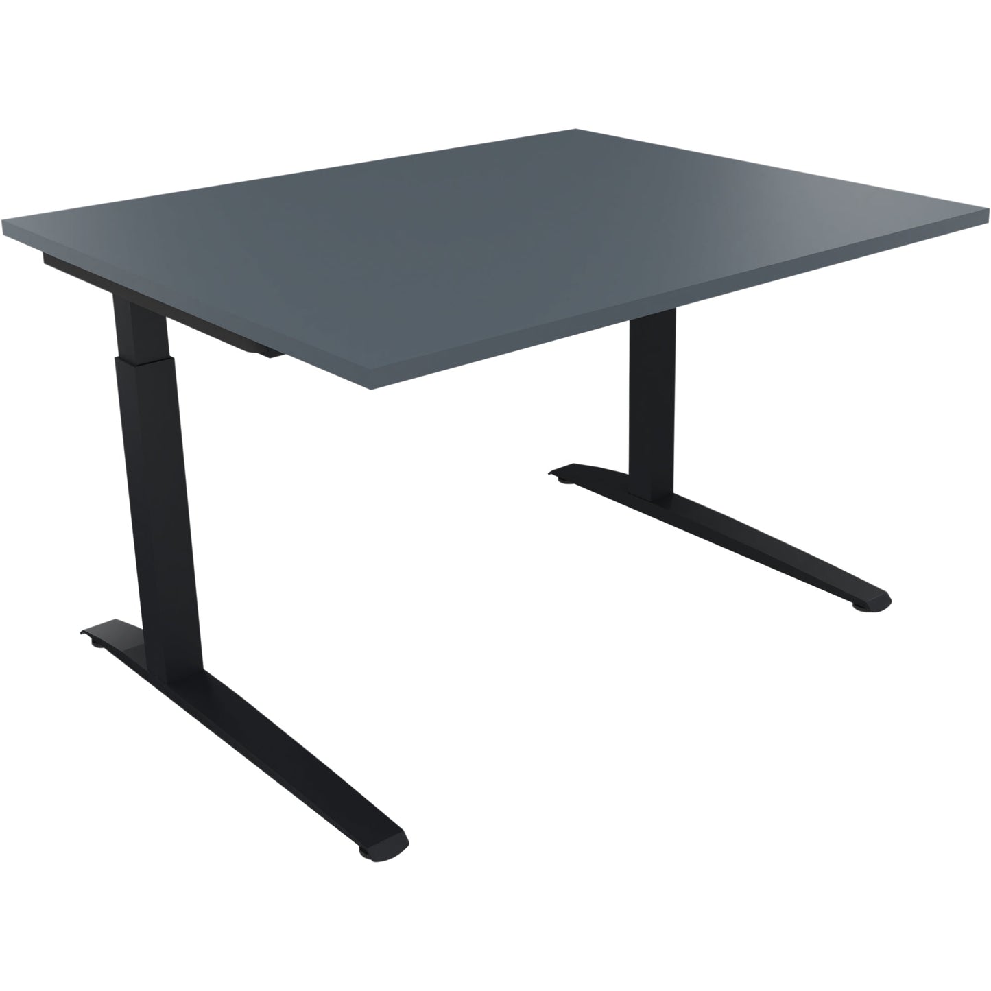 Schreibtisch all in one Maße: 1.200 x 650-850 x 1.000 mm (B x H x T) Holz lavagrau