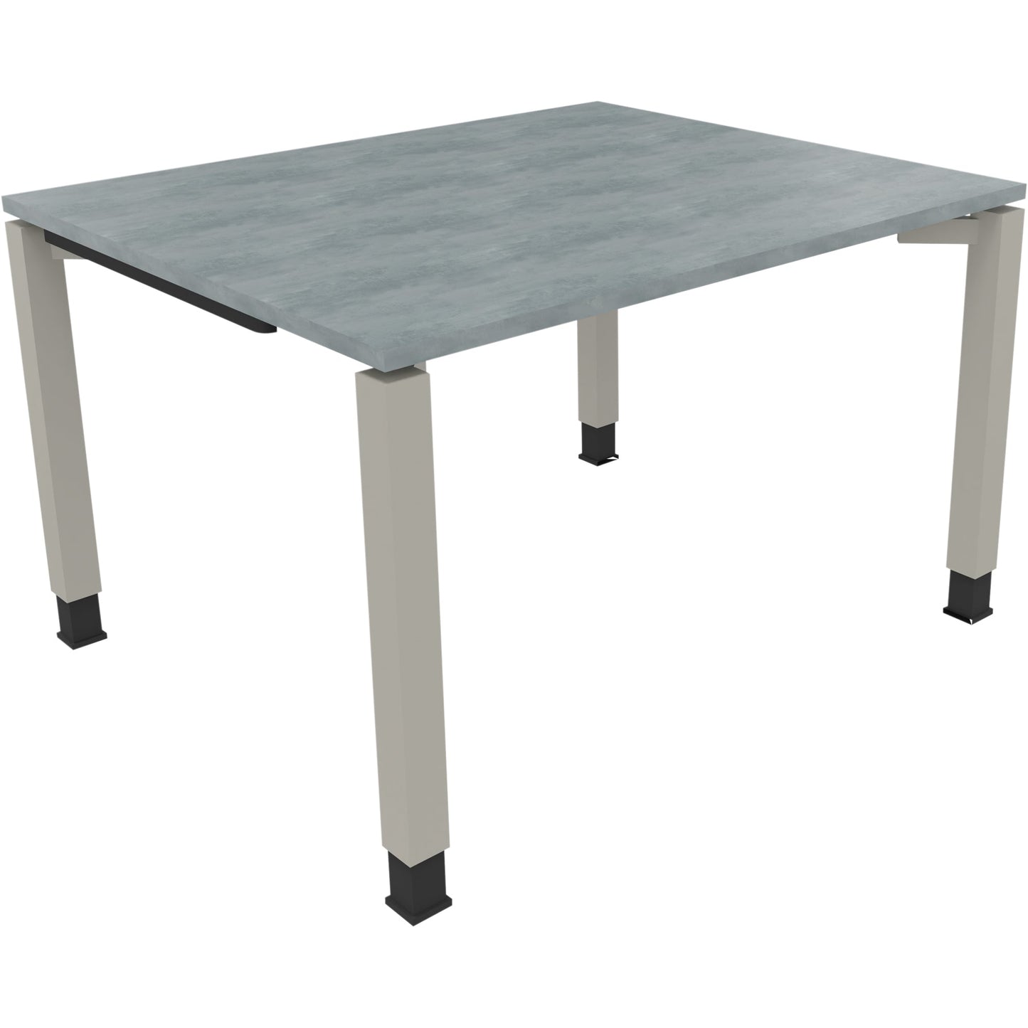 Schreibtisch all in one Maße: 1.200 x 680-820 x 1.000 mm (B x H x T) Holz beton hell