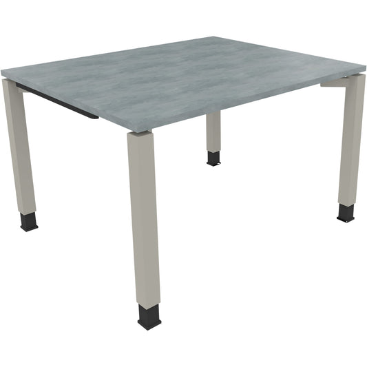 Schreibtisch all in one Maße: 1.200 x 680-820 x 1.000 mm (B x H x T) Holz beton hell