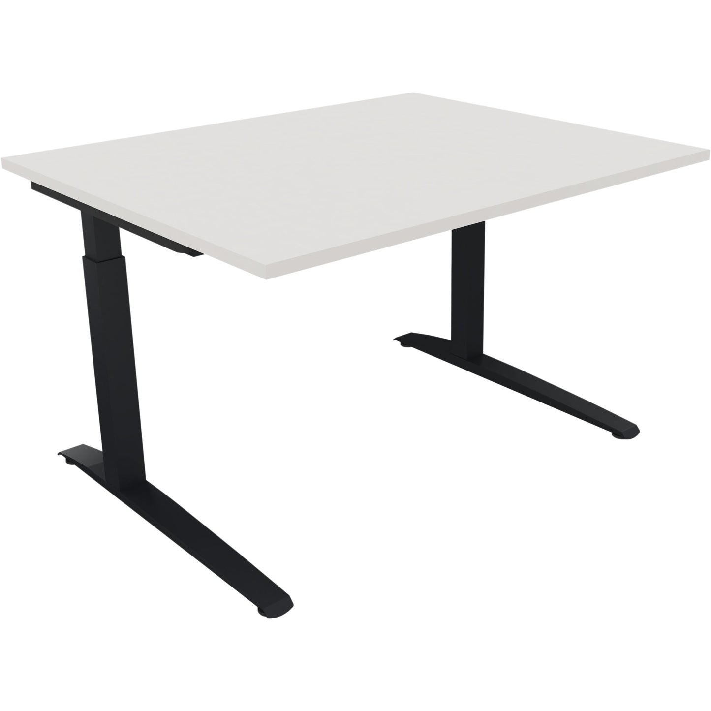 Schreibtisch all in one Maße: 1.200 x 650-850 x 1.000 mm (B x H x T) Holz diamantweiß