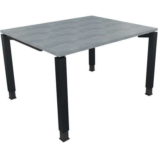Schreibtisch all in one Maße: 1.200 x 680-820 x 1.000 mm (B x H x T) Holz beton hell