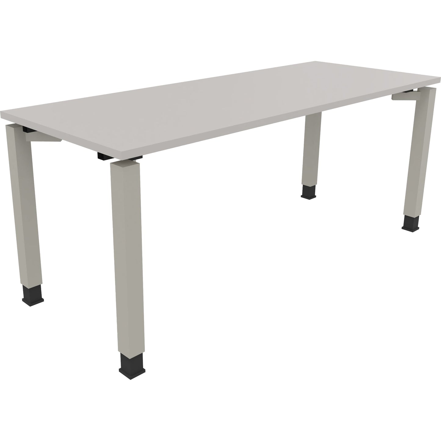 Schreibtisch all in one Maße: 1.800 x 680-820 x 700 mm (B x H x T) Holz lichtgrau