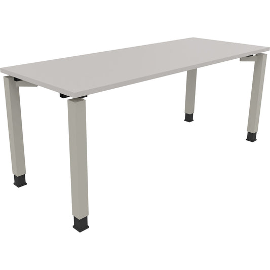 Schreibtisch all in one Maße: 1.800 x 680-820 x 700 mm (B x H x T) Holz lichtgrau