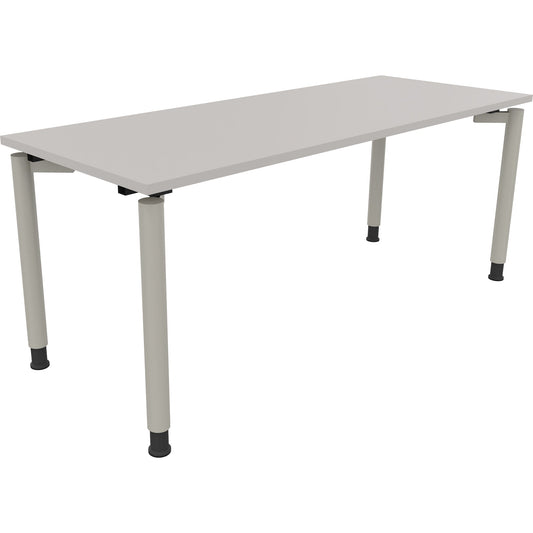 Schreibtisch all in one Maße: 1.800 x 680-820 x 700 mm (B x H x T) Holz lichtgrau