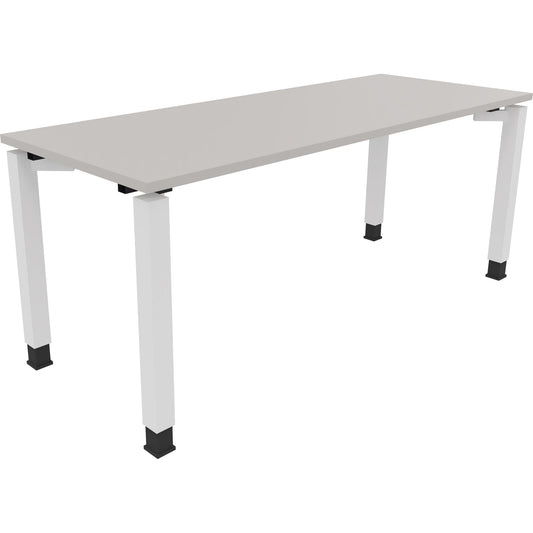 Schreibtisch all in one Maße: 1.800 x 680-820 x 700 mm (B x H x T) Holz lichtgrau