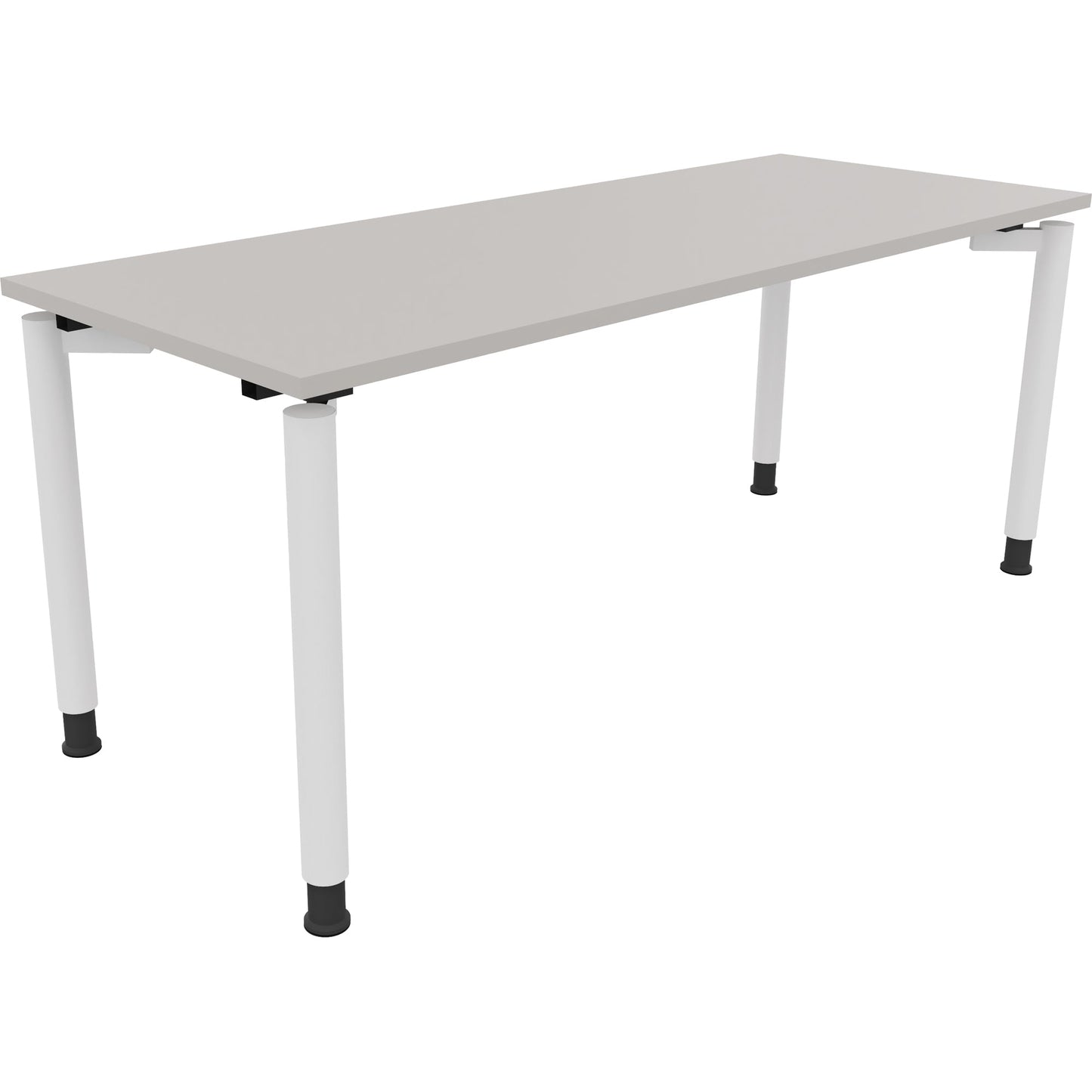 Schreibtisch all in one Maße: 1.800 x 680-820 x 700 mm (B x H x T) Holz lichtgrau