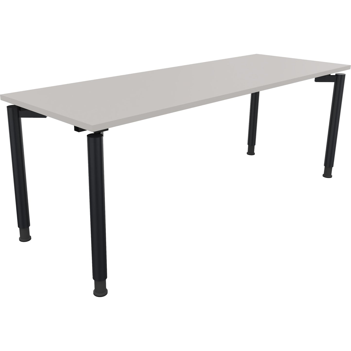 Schreibtisch all in one Maße: 2.000 x 680-820 x 700 mm (B x H x T) Holz lichtgrau