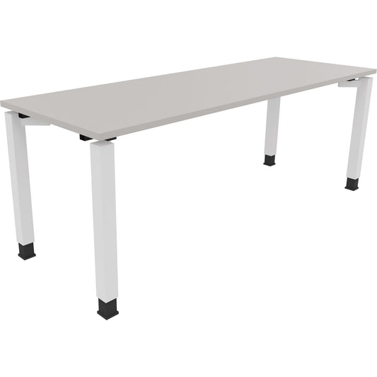 Schreibtisch all in one Maße: 2.000 x 680-820 x 700 mm (B x H x T) Holz lichtgrau