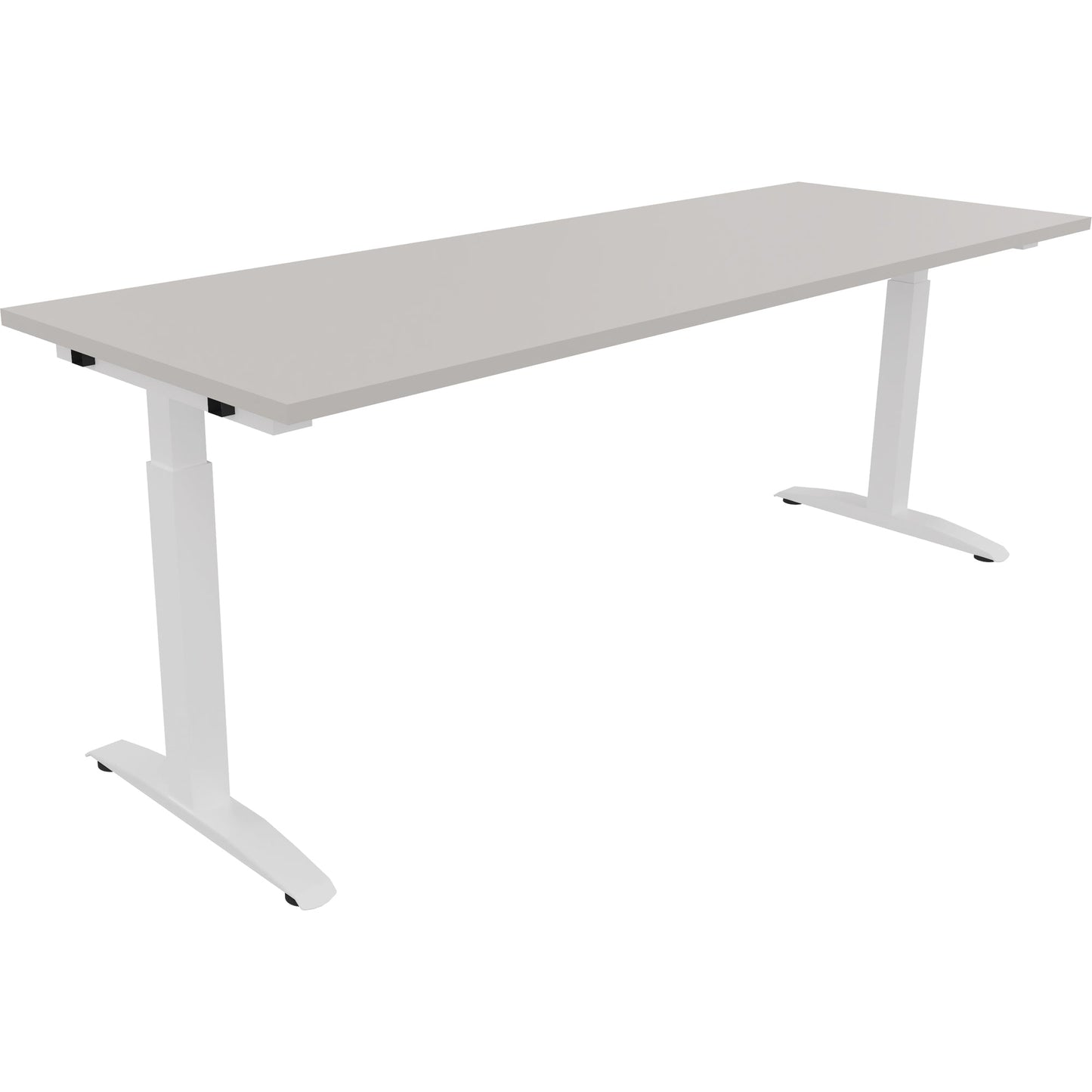 Schreibtisch all in one Maße: 2.000 x 650-850 x 700 cm (B x H x T) Holz lichtgrau