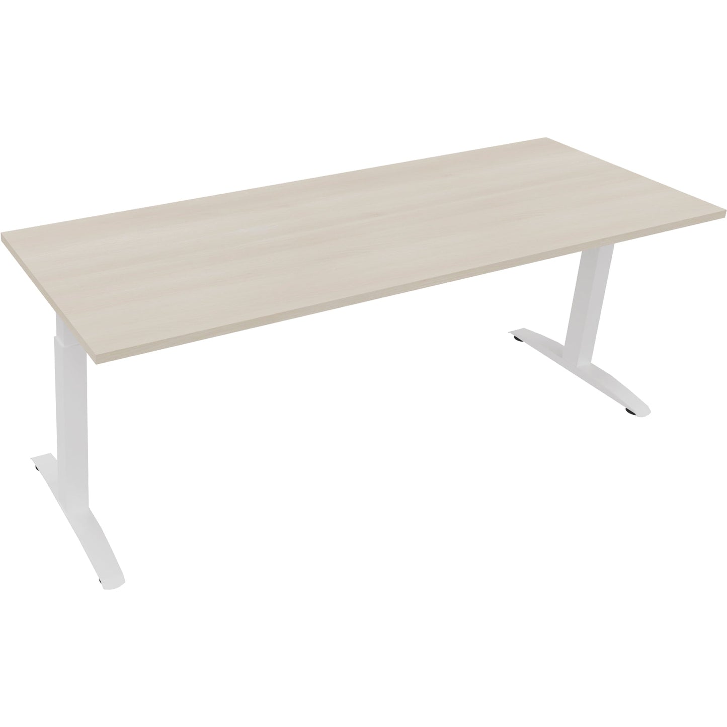 Schreibtisch all in one Maße: 2.000 x 650-850 x 700 mm (B x H x T) Holz akazie hell