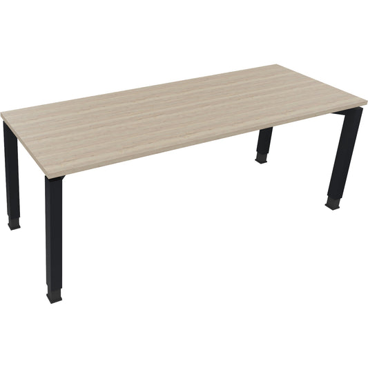 Schreibtisch all in one Maße: 2.000 x 650-850 x 700 mm (B x H x T) Holz eiche natur