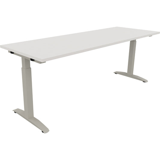 Schreibtisch all in one Maße: 2.000 x 650-850 x 700 mm (B x H x T) Holz diamant weiß