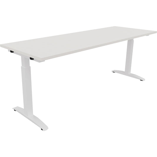 Schreibtisch all in one Maße: 2.000 x 650-850 x 700 mm (B x H x T) Holz diamant weiß