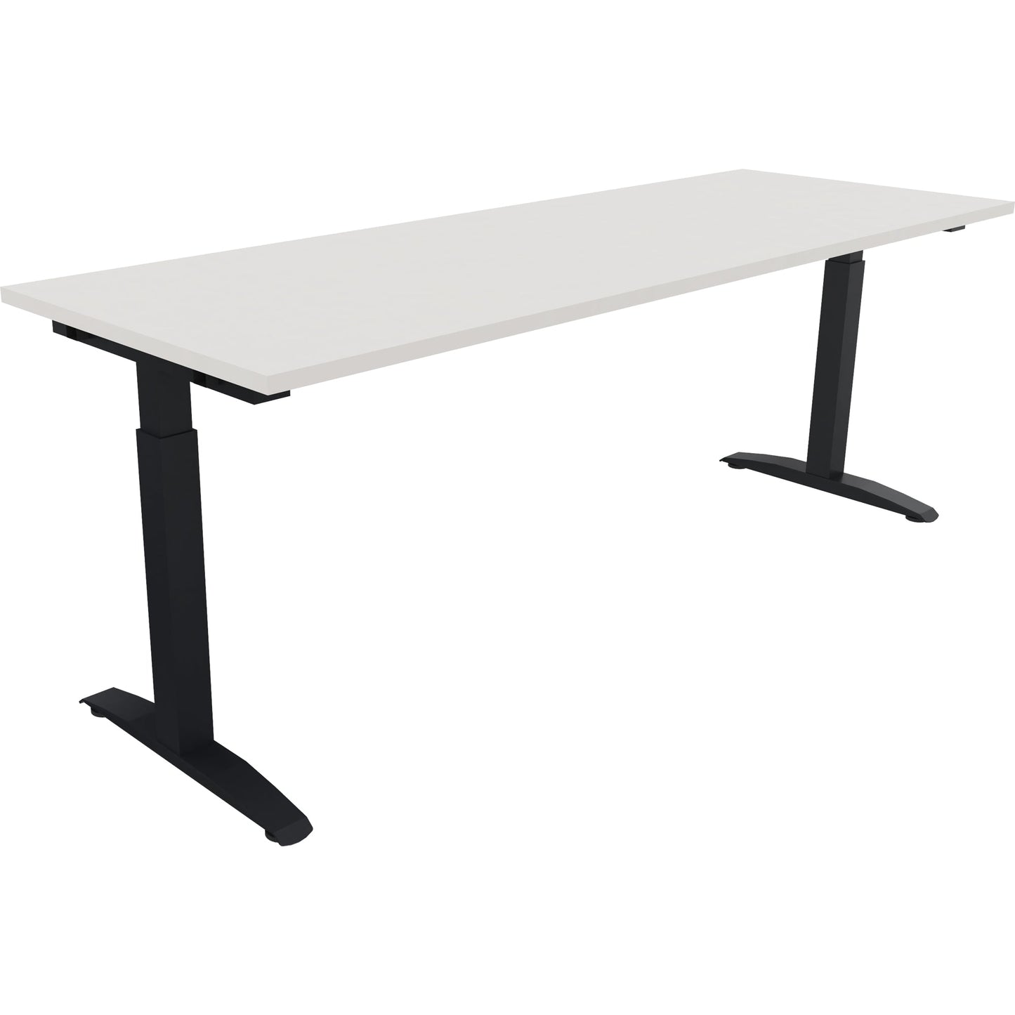 Schreibtisch all in one Maße: 2.000 x 650-850 x 700 mm (B x H x T) Holz diamant weiß