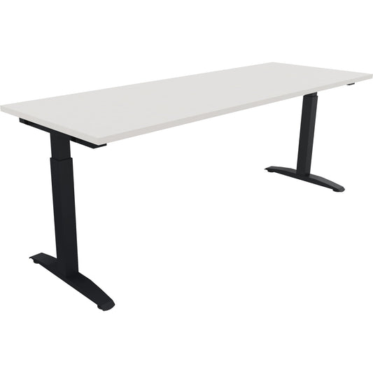 Schreibtisch all in one Maße: 2.000 x 650-850 x 700 mm (B x H x T) Holz diamant weiß