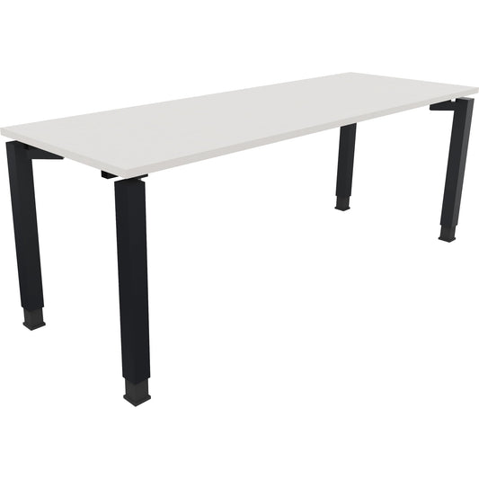 Schreibtisch all in one Maße: 2.000 x 680-820 x 700 mm (B x H x T) Holz diamant weiß