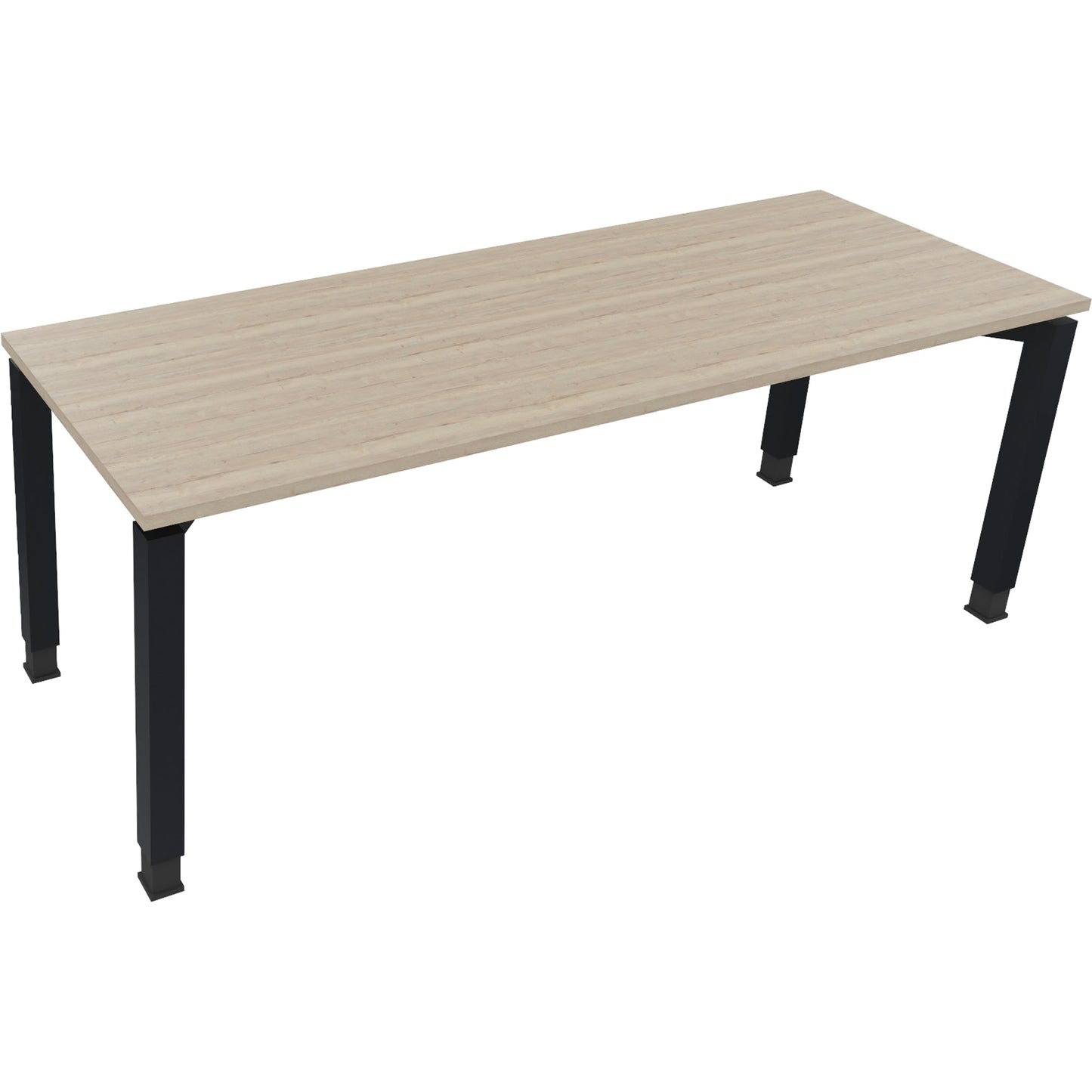 Schreibtisch all in one Maße: 2.000 x 680-820 x 700 mm (B x H x T) Holz eiche natur