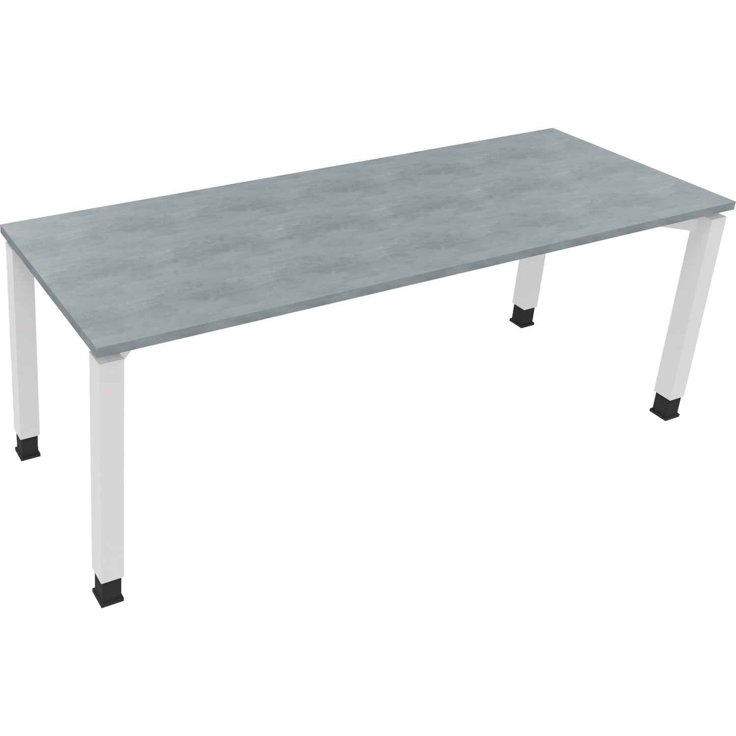 Schreibtisch all in one Maße: 2.000 x 680-820 x 700 mm (B x H x T) Holz beton hell