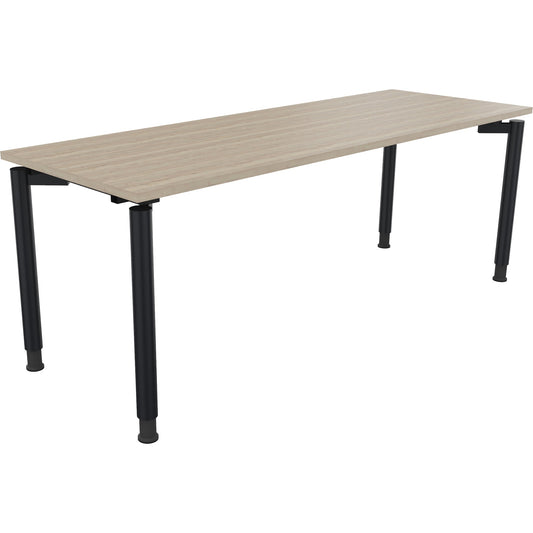 Schreibtisch all in one Maße: 2.000 x 680-820 x 700 mm (B x H x T) Holz eiche natur