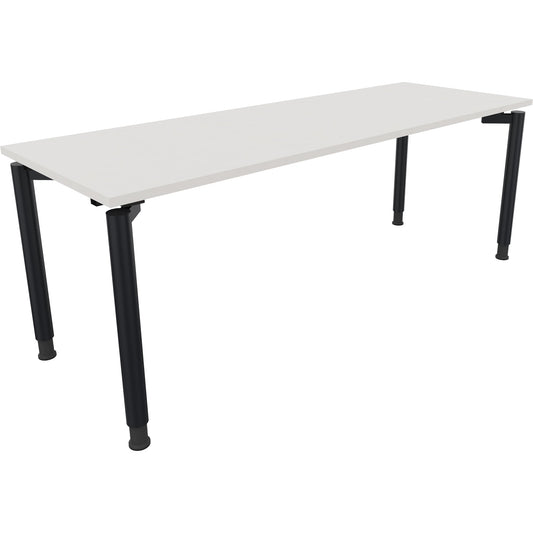 Schreibtisch all in one Maße: 2.000 x 680-820 x 700 mm (B x H x T) Holz diamant weiß