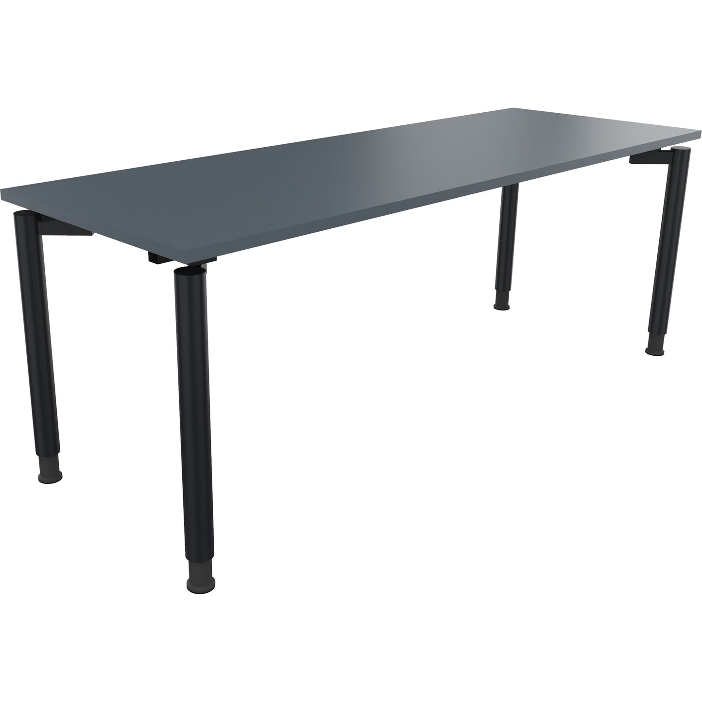 Schreibtisch all in one Maße: 2.000 x 680-820 x 700 mm (B x H x T) Holz lavagrau